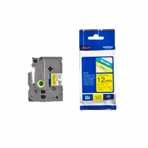 CINTA AMARILLO/NEGRO 12MM X 8MTS TZE-631 - BROTHER
