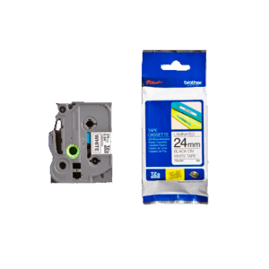 CINTA BLANCO/NEGRO 24MMX8MTS ALTA RESISTENCIA TZES251 -BROTHER