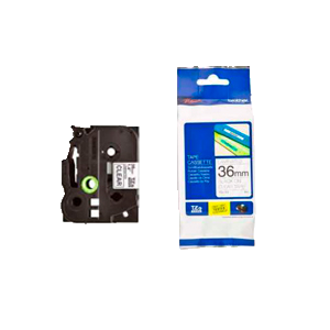 CINTA BLANCO/NEGRO 36MMX8MTS ALTA RESISTENCIA TZES261 -BROTHER