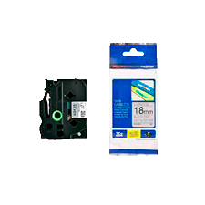 CINTA PLATEADO-NEGRO 18MMX8MTS ALTA RESISTENCIA TZES941 -BROTHER