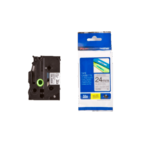 CINTA PLATEADO-NEGRO 24MMX8MTS ALTA RESISTENCIA TZES951 -BROTHER