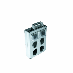 CAJA COMBINADA 8 MODULOS DIN + 4 TOMAS IND. 16/32A - STECK