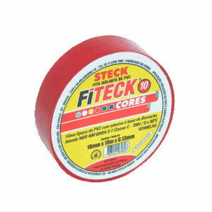 CINTA AISLADORA 10MTS ROJO - STECK