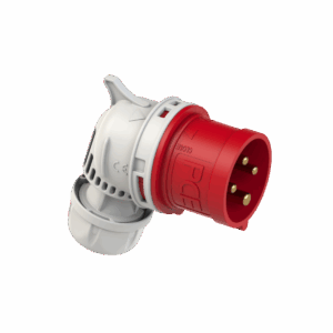 FICHA MACHO IND. ANGULAR 3X16A+T 415V 6H IP44 ROJO SHARK - PCE