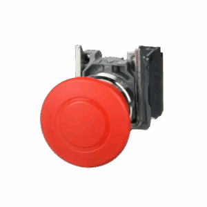 PULSADOR PARADA 22MM ROJO