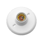 Porta Lámpara PVC E-27 ( Porcelana) Blanco - Taschibra