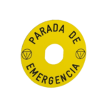 Etiqueta P/ Pulsador de Parada de Emergencia 60mm Amarillo - Chint