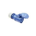 Ficha Hembra Ind. 2X16A+T 250V 6H IP44 Azul SHARK - PCE