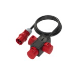 Toma Ind. Mult. C/ 1,5 MTS Cable 1 Ent. / 3 Sal. Hemb. 3X32A+T+N IP44 - PCE